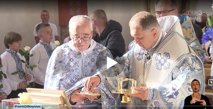 TVP 3 Gdańsk: Relikwie św. Włodzimierza Wielkiego w Sanktuarium Św. Włodzimierza w Gdańsku